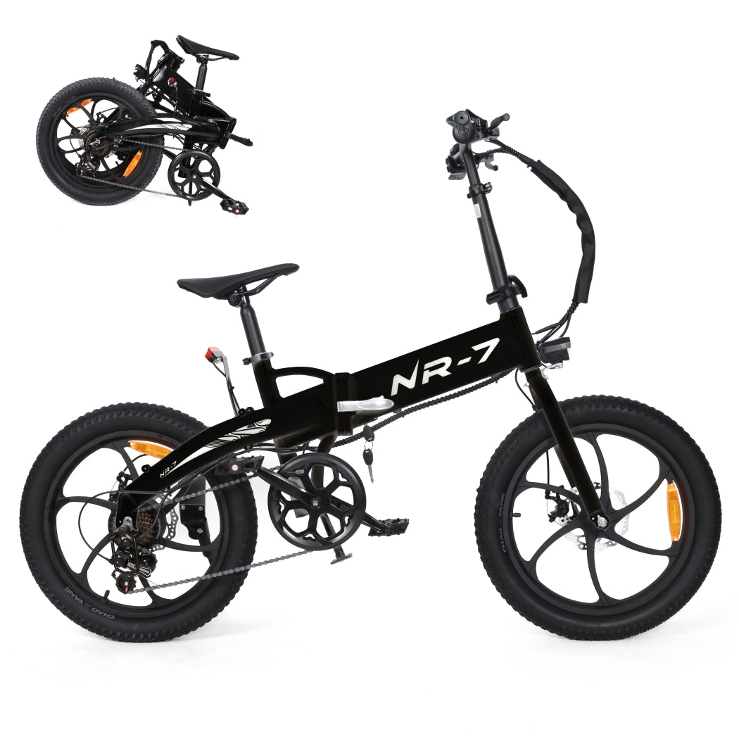 NR7 LightWeight Electric EBike 2024 Folding E Bike Fat Tire 500W Mot